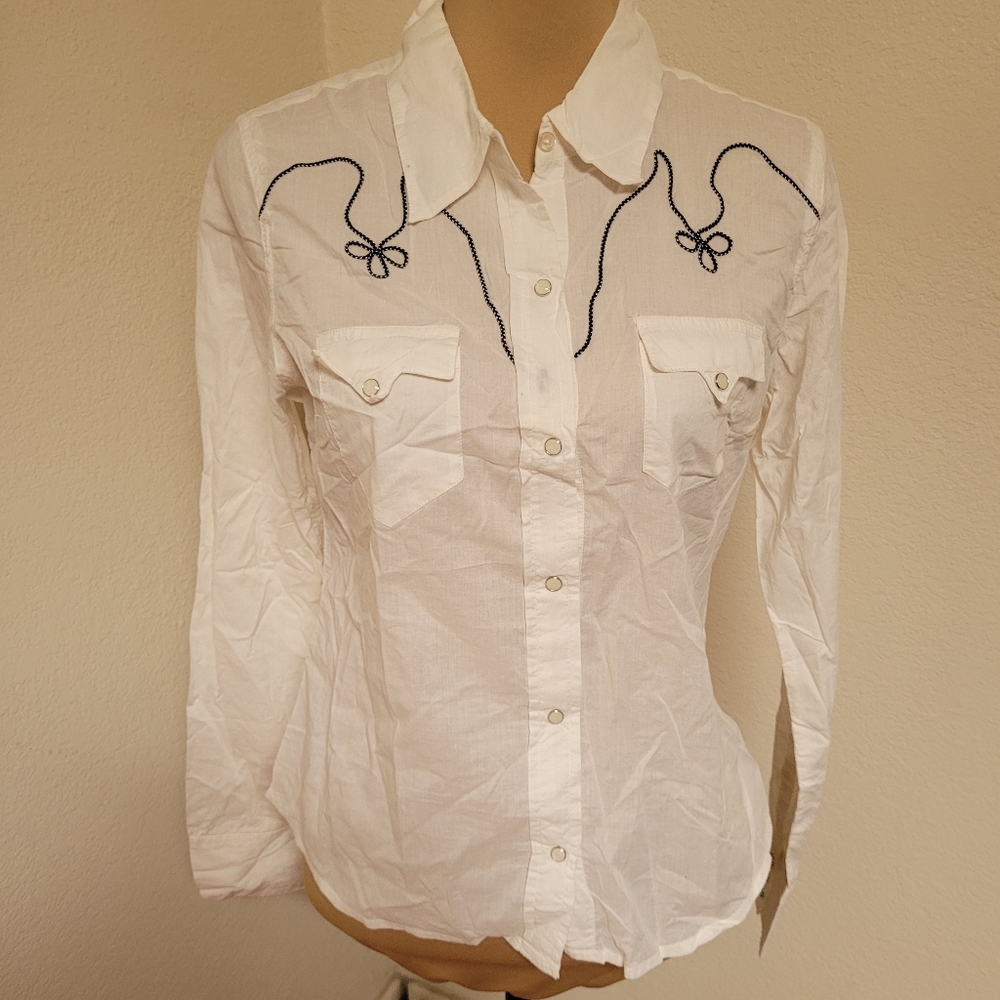 Cotton Express White Button Down Shirt